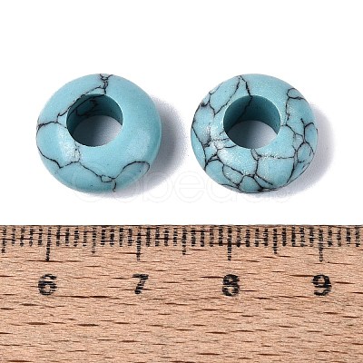 Dyed Synthetic Turquoise European Beads G-N359-17A-15-1