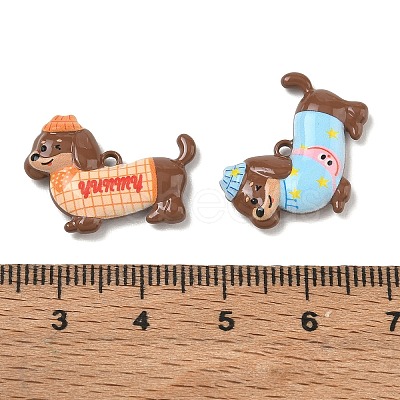 Baking Paint & Printed Alloy Pendants AL-CBAEEC0-02-1