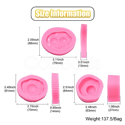 3Pcs 3 Styles Poached Egg Silicone Molds DIY-CJ0002-30-1