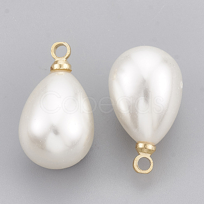 ABS Plastic Imitation Pearl Pendants X-KK-T035-63-1