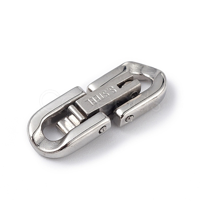 Non-Tarnish 304 Stainless Steel Fold Over Clasps STAS-G307-11A-P-1