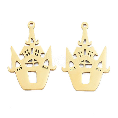 Ion Plating(IP) 201 Stainless Steel Pendants STAS-N098-089LG-1