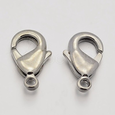 Brass Lobster Claw Clasps KK-J202-07P-1