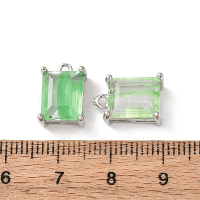 Brass Glass Charms KK-Z141-12P-1