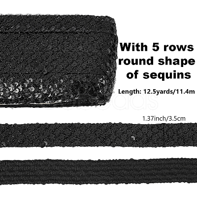 12.5 Yards Ployester Elastic Sequin Trimmings OCOR-AR0001-75B-1
