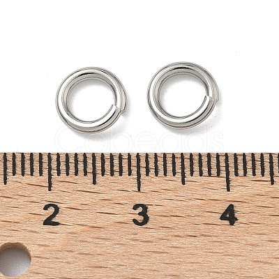Tarnish Resistant 304 Stainless Steel Open Jump Rings STAS-E067-11-8mm-1