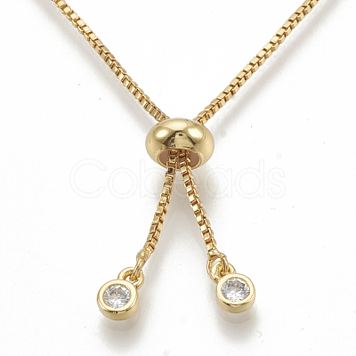 Brass Bolo Bracelets ZIRC-T006-20G-1