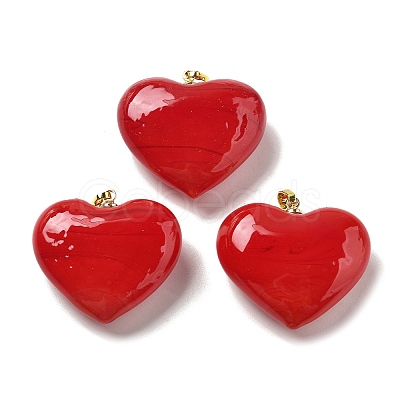 Handmade Lampwork Pendants LS-LAMP-G160-01F-02-G-1