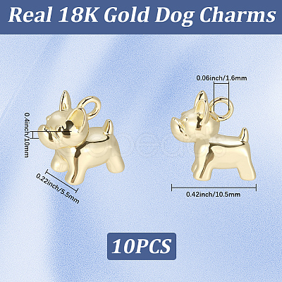 10Pcs Brass Charms KK-BBC0024-48-1
