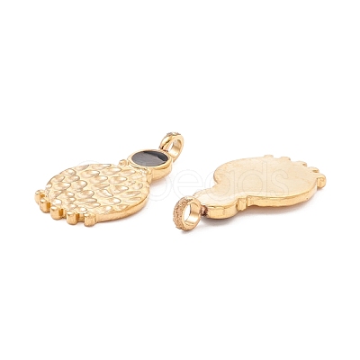 PVD Vacuum Plating 304 Stainless Steel Enamel Pendants STAS-G255-07G-1