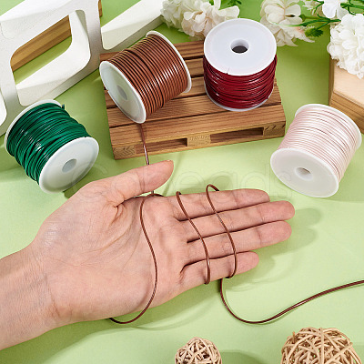 40M 4 Colors PU Leather Thread Cord AJEW-TA0002-29B-1
