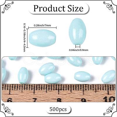 500Pcs Baking Paint Glass Seed Beads SEED-PA0001-05D-1