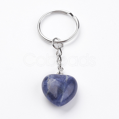 Natural Sodalite Keychain KEYC-F019-02E-1