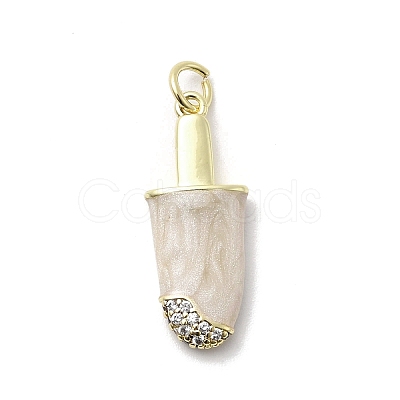 Brass Micro Pave Cubic Zirconia Pendants KK-A278-13G-1