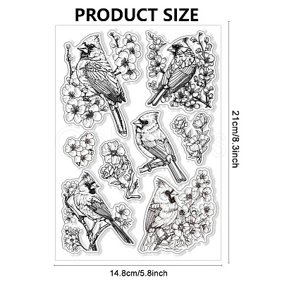 Flower Custom PVC Stamps DIY-WH0582-0047-1