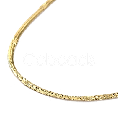 304 Stainless Steel Flat Snake Chain Necklaces for Women NJEW-D058-04G-1