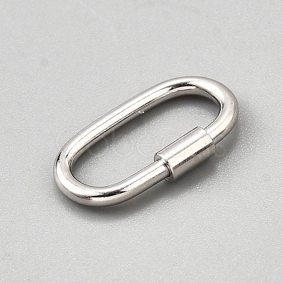 1Pc 925 Sterling Silver Locking Carabiner STER-NB0001-24P-1