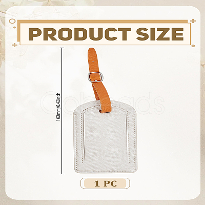 1Pc PU Leather Luggage Tag AJEW-LP0003-21-1