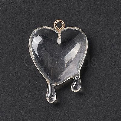 Transparent Resin Pendants RESI-F028-01E-1