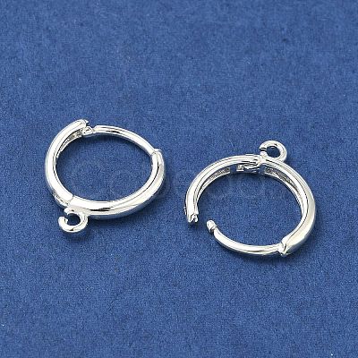 Brass Hoop Earring Findings KK-G557-11S-1