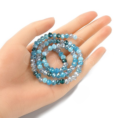 Electroplate Glass Beads Strands EGLA-YW0002-D05-1