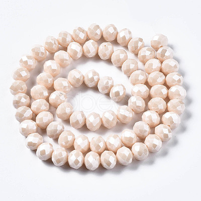Electroplate Glass Beads Strands EGLA-A034-P6mm-A17-1