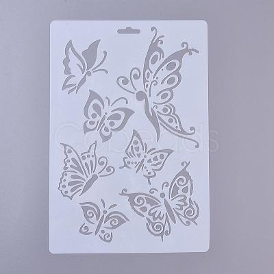 Plastic Reusable Drawing Painting Stencils Templates DIY-E015-18E-1