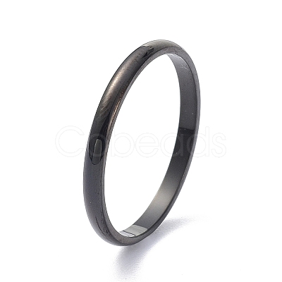 2mm Polished Plain Dome Finger Ring for Girl Women RJEW-C012-05D-EB-1