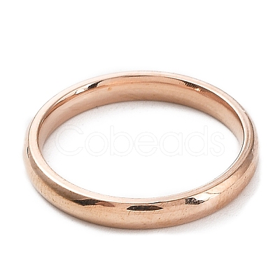 Ion Plating(IP) 304 Stainless Steel Flat Plain Band Rings STAS-I160-D-21mm-RG-1
