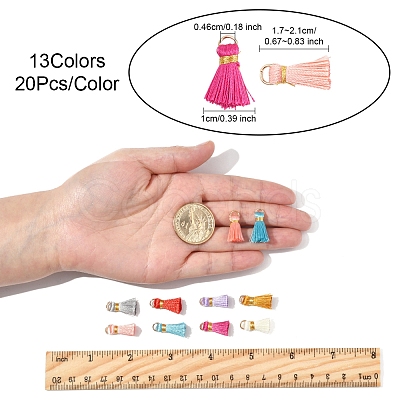 20Pcs Handmade Polycotton(Polyester Cotton) Tassel Decorations FIND-FS0003-27D-1