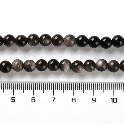 Natural Silver Obsidian Beads Strands G-S150-20A-6mm-1