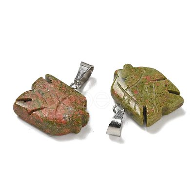 Natural Unakite Pendants G-B127-16P-07-1