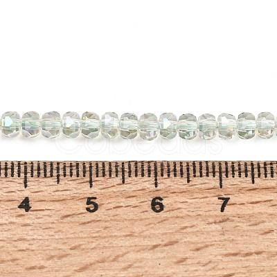 Electroplate Glass Beads Strands GLAA-Q105-03-03-1