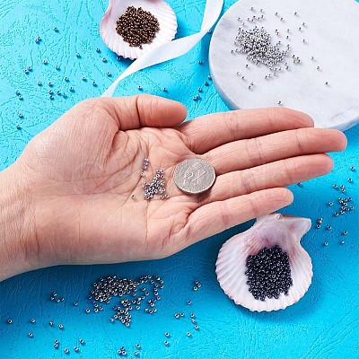 12/0 Grade A Electroplated Glass Seed Beads SEED-CD0001-01-1