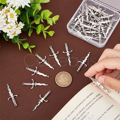30Pcs Tibetan Style Alloy Connector Charms TIBEP-UN0001-09-1
