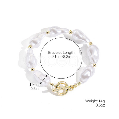 Alloy and Imitation Pearl Beaded Bracelets for Women FS-WGDF800-05-1