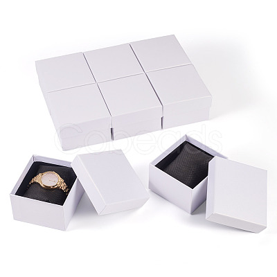 Square Paper Jewelry Bracelet Gift Boxes CON-TAC0010-91B-1