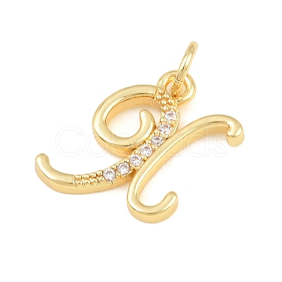 Brass Micro Pave Clear Cubic Zirconia Pendants CU-CBA7939-01X-G-1