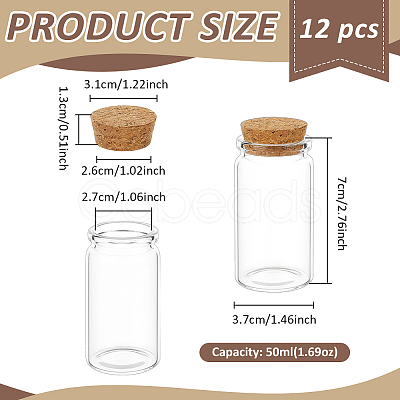 Glass Wishing Bottles for Bead Containers AJEW-WH0871-38B-1