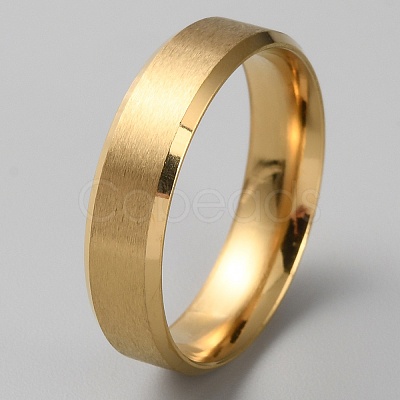 304 Stainless Steel Plain Band Rings for Woman Men RJEW-WH0017-09F-G-1