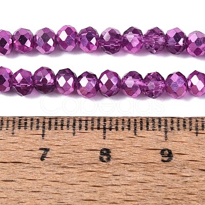 Transparent Electroplate Glass Beads Strands X1-EGLA-Q131-01A-07-1