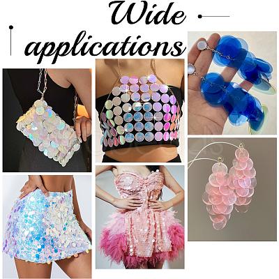 50G Ornament Accessories PVC Paillette/Sequins Pendants PVC-CY0001-01A-1