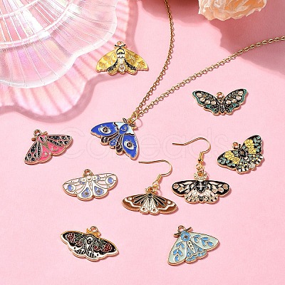 10Pcs 10 Styles Alloy Enamel Pendants FIND-YW0004-76-1