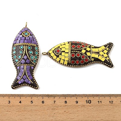 Handmade Polymer Clay Indonesia Big Pendants PY-CBAAA14-01C-1