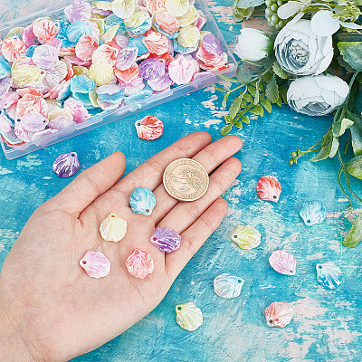 200Pcs 5 Colors Plastic Beads KY-GA0001-12-1