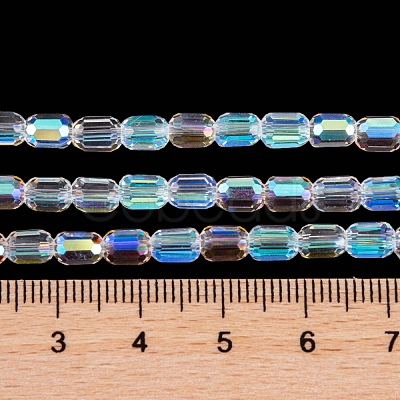Electroplate Glass Beads Strands EGLA-D031-01Z-1