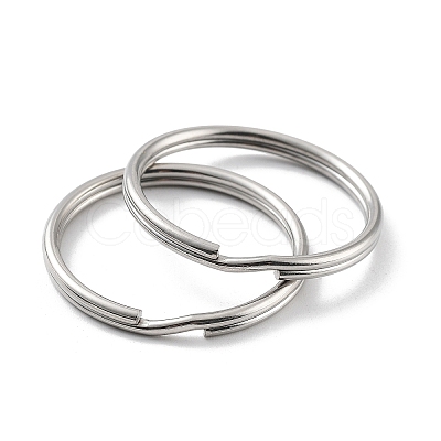 Non-Tarnish 304 Stainless Steel Split Key Rings STAS-Q314-02F-P-1