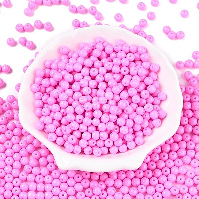 Opaque Baking Paint Glass Beads DGLA-T004-02I-1