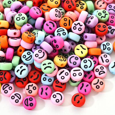 Opaque Acrylic Beads MACR-YW0001-22F-1