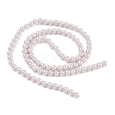 Electroplated Shell Pearl Beads Strands BSHE-G041-4mm-06-1